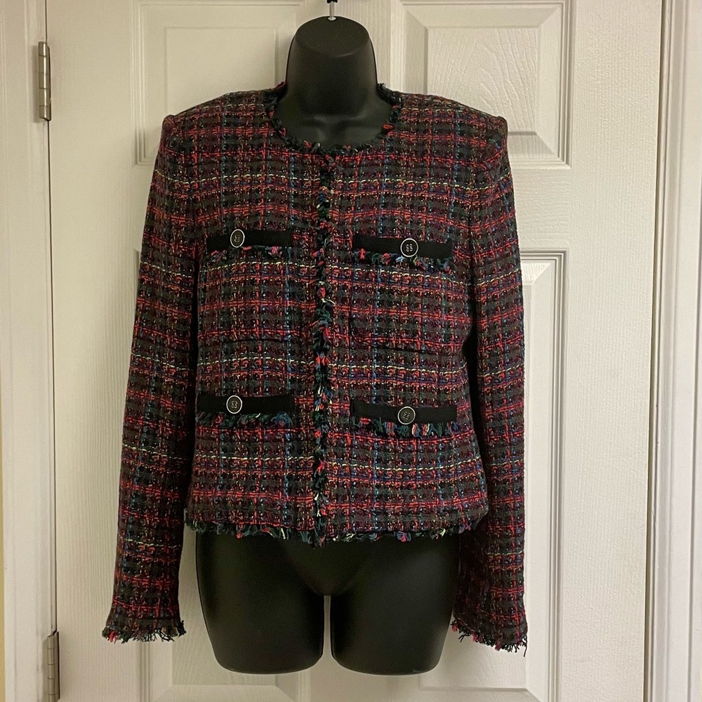 Veronica Beard Multi-Color Tweed Blazer